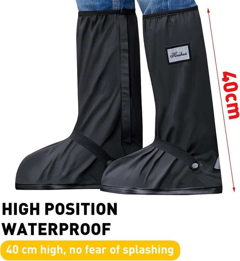 MODIGT Rain Boot Shoes Cover Men Women Waterproof Anti-Silp PVC Shoes Cover Reusable & Foldable Overshoes for Cycling Fishing Washing - Image 2